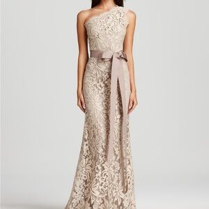 Tadashi Lace One Shoulder Long dress